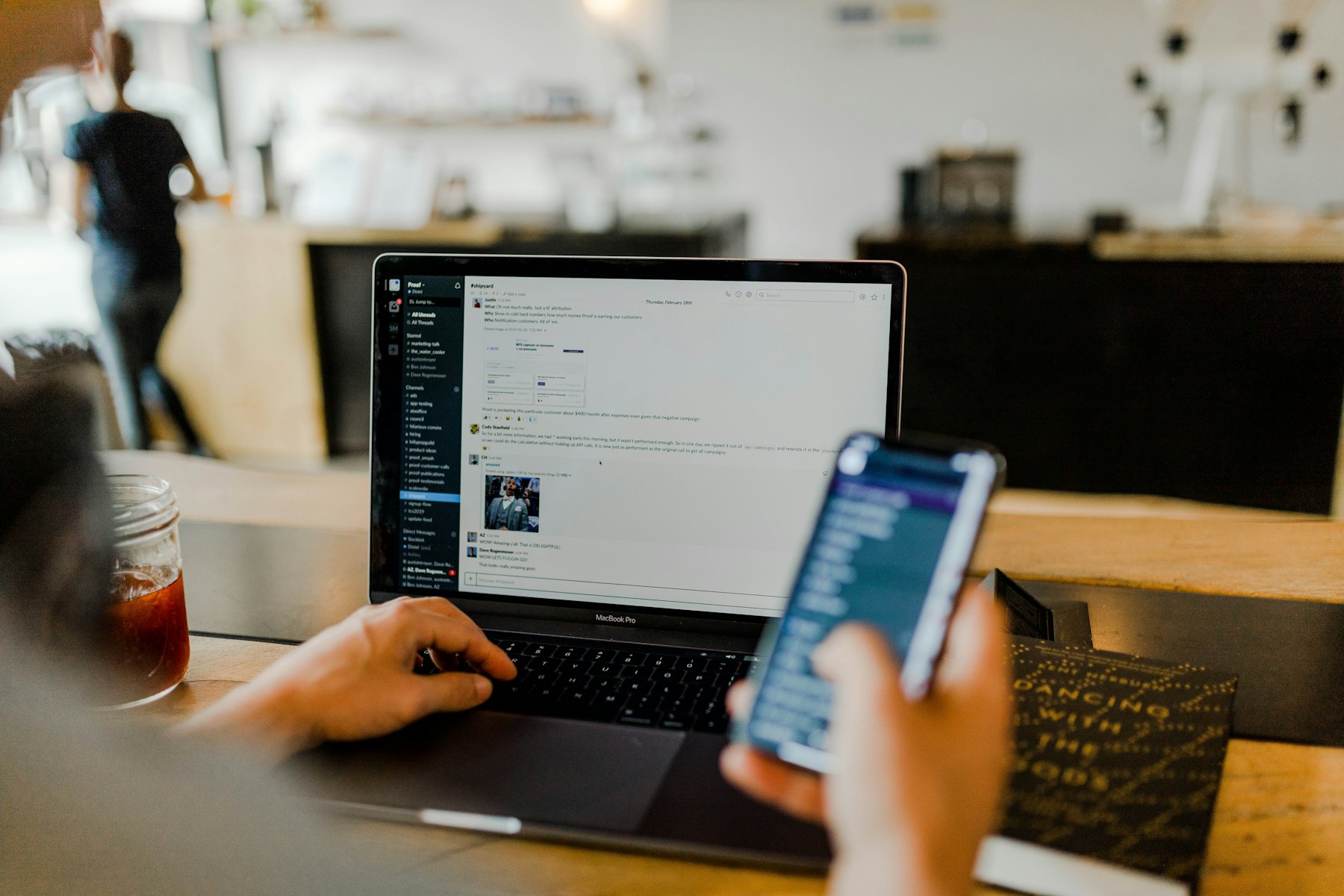 Professional working with secure digital systems